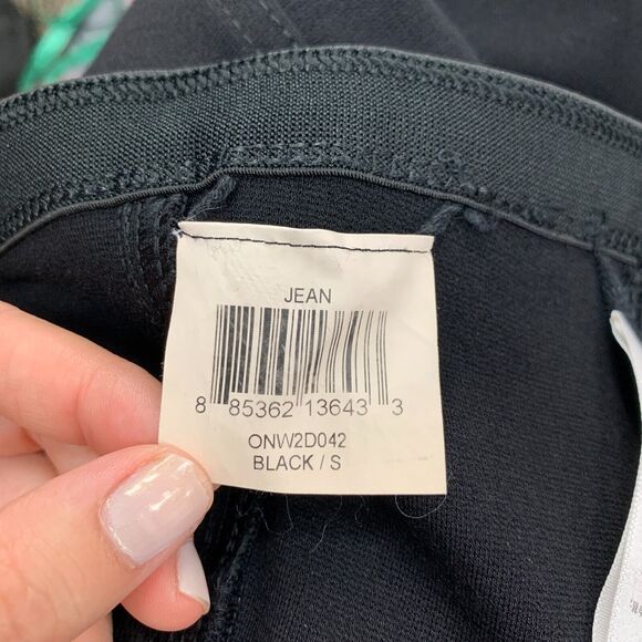 BCBGMaxazria Jean Ponte Leggings Womens S Small Black Stretch Outer Seam Pull On - Picture 9 of 14